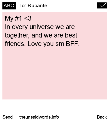 unsent message to Rupante