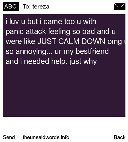 unsent message to tereza