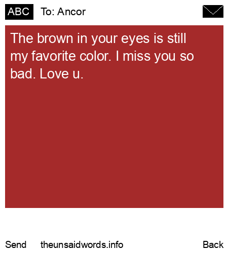 unsent message to Ancor 