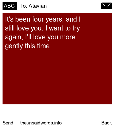 unsent message to Atavian