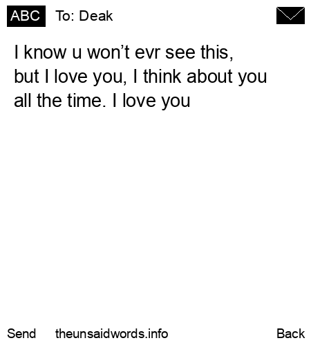 unsent message to Deak