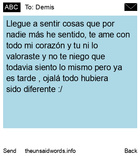 unsent message to Demis
