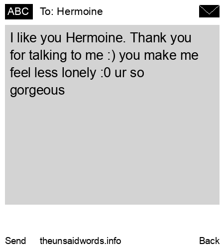 unsent message to Hermoine
