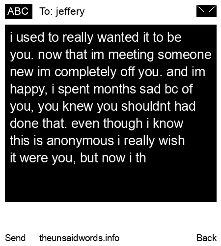 unsent message to jeffery