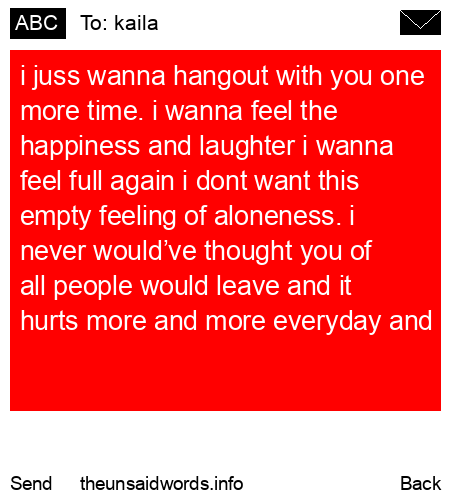 unsent message to kaila
