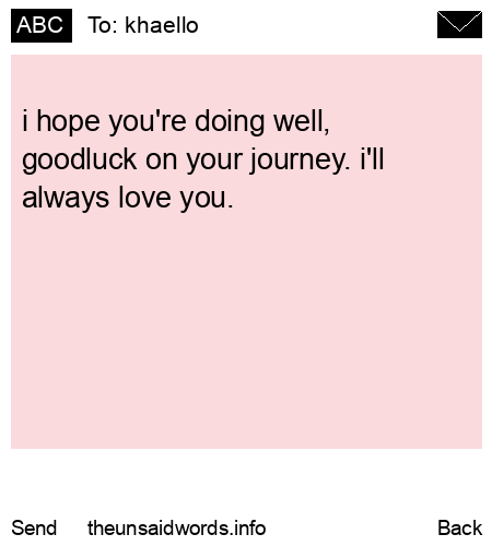 unsent message to khaello