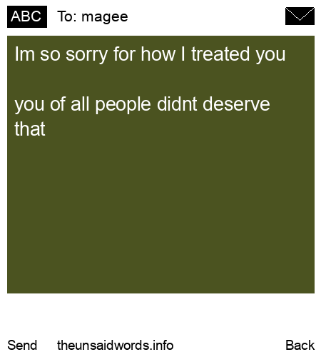 unsent message to magee