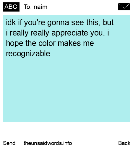 unsent message to naim