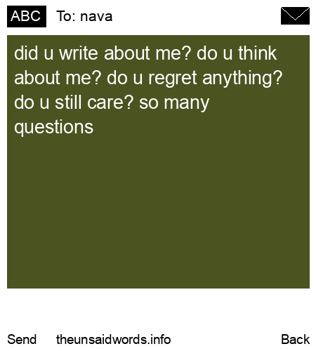 unsent message to nava