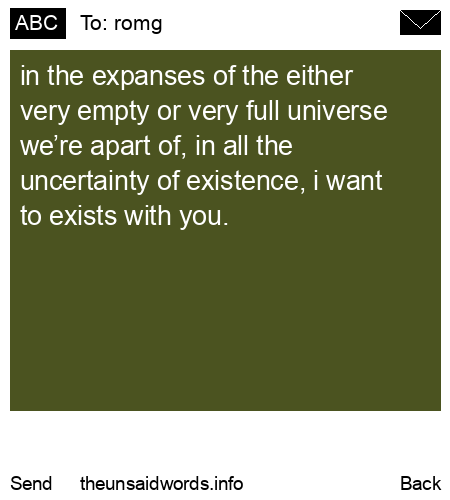 unsent message to romg