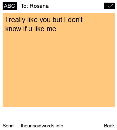 unsent message to Rosana