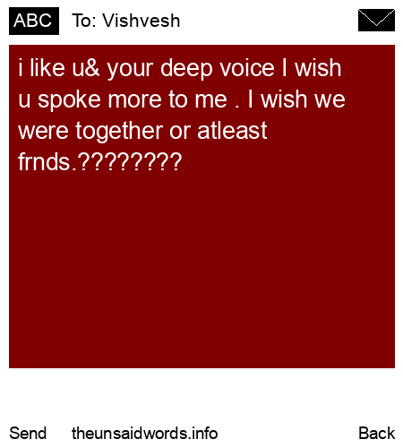 unsent message to Vishvesh 