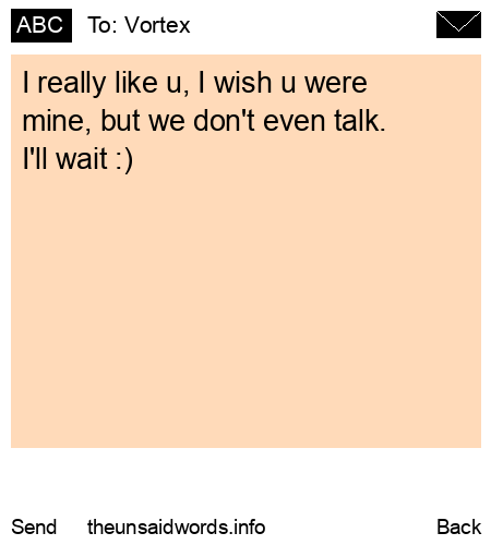 unsent message to Vortex 