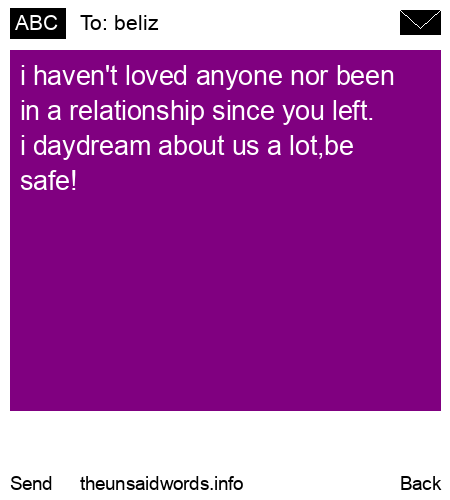 unsent message to beliz