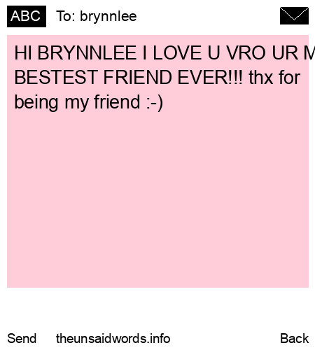 unsent message to brynnlee