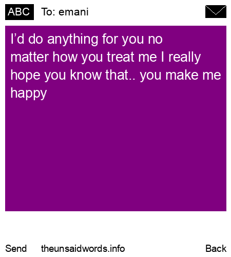 unsent message to emani 