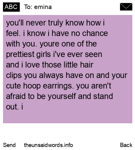 unsent message to emina