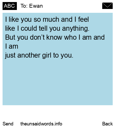 unsent message to Ewan