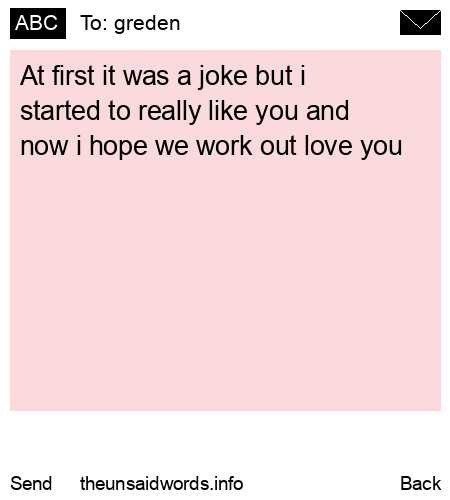 unsent message to greden