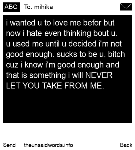 unsent message to mihika