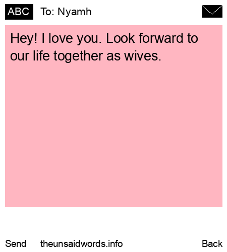 unsent message to Nyamh