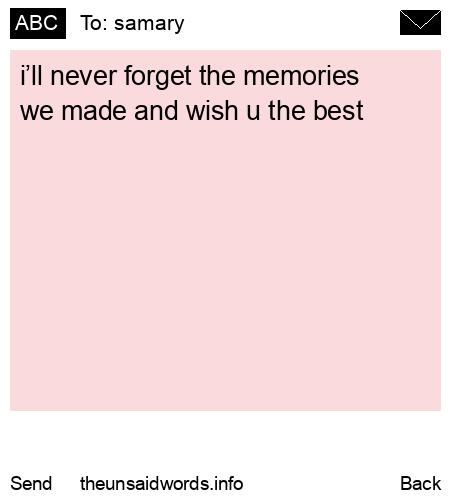 unsent message to samary