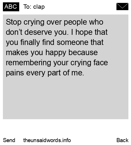 unsent message to clap