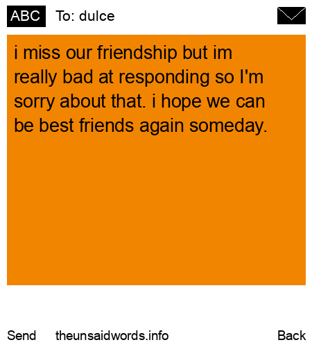 unsent message to dulce