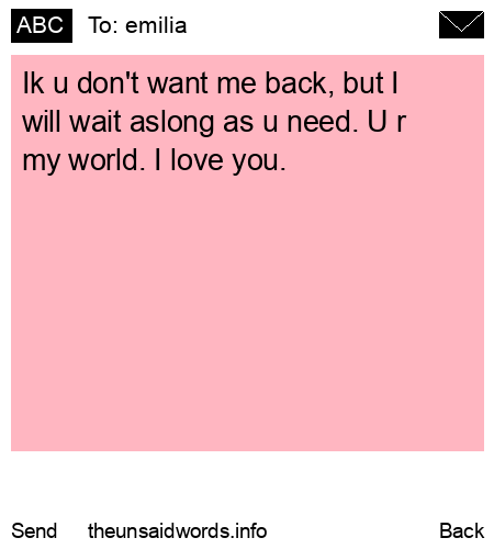 unsent message to emilia