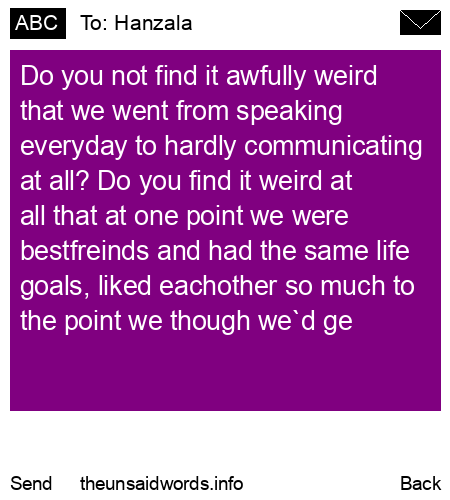 unsent message to Hanzala