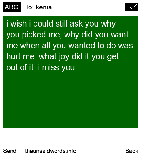 unsent message to kenia