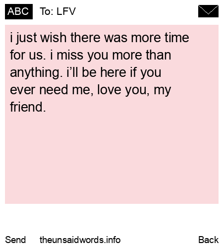 unsent message to LFV