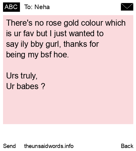 unsent message to Neha