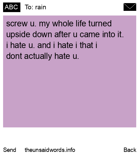 unsent message to rain