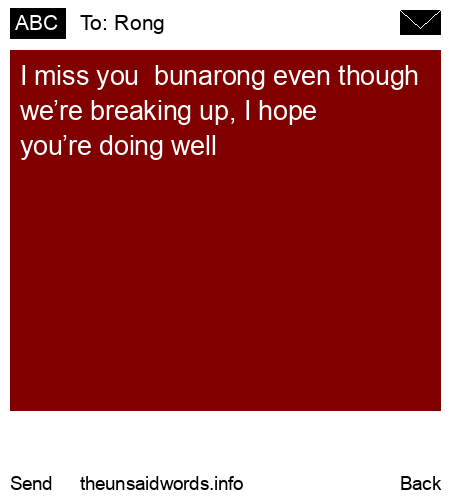 unsent message to Rong