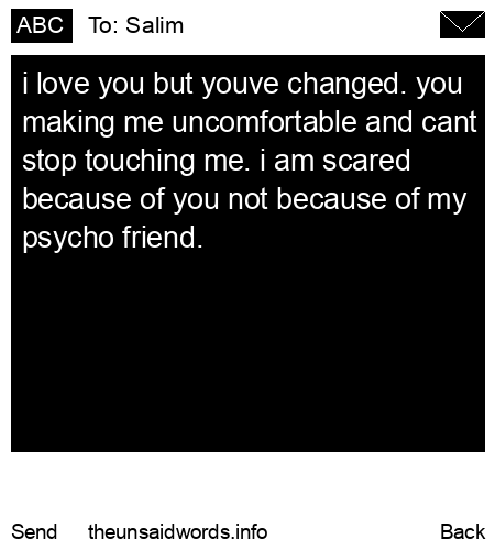 unsent message to Salim