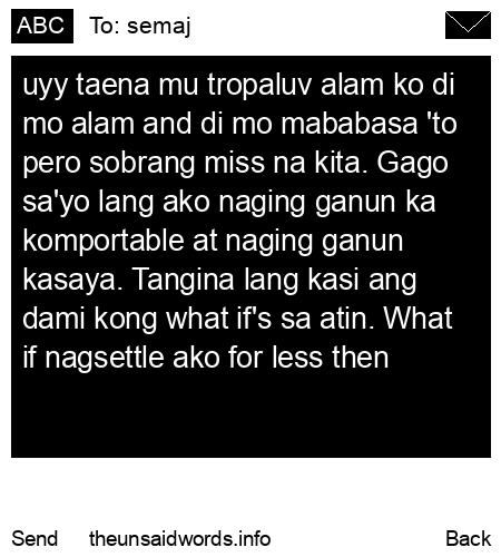unsent message to semaj