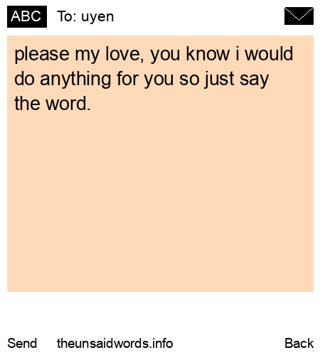 unsent message to uyen