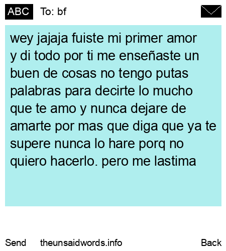unsent message to bf