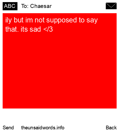 unsent message to Chaesar