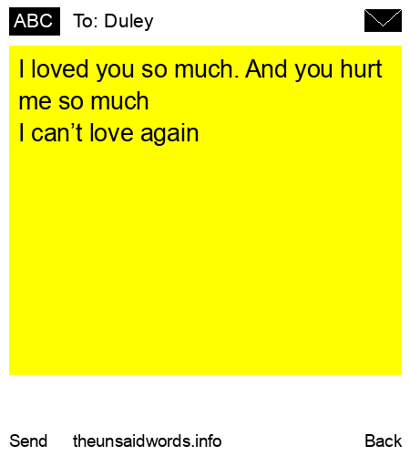 unsent message to Duley