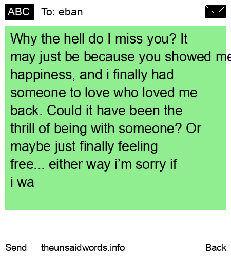 unsent message to eban