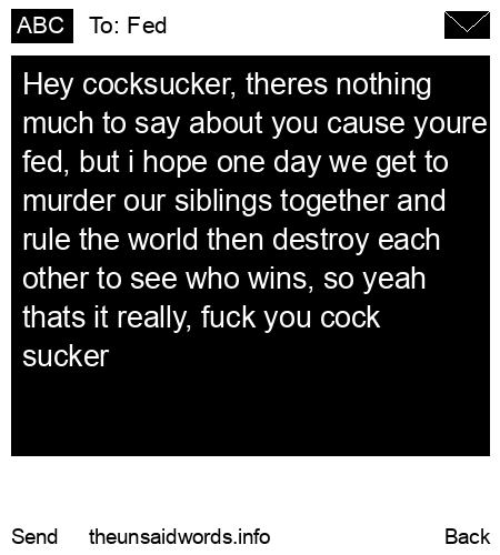 unsent message to Fed