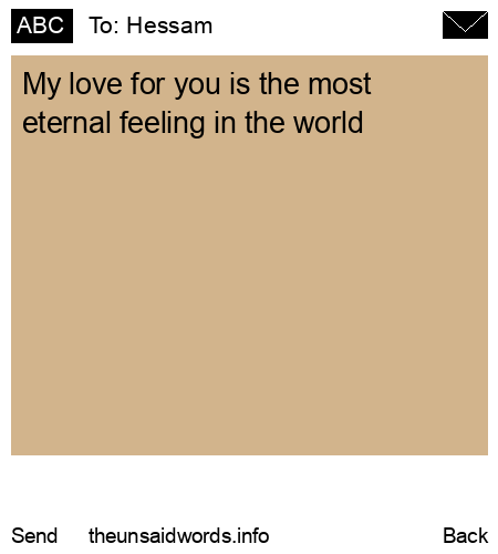 unsent message to Hessam