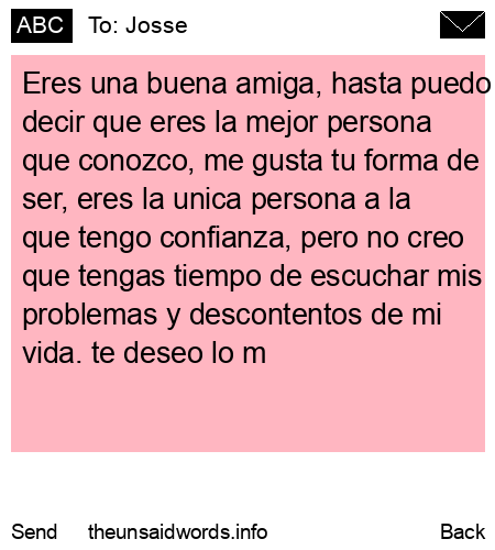 unsent message to Josse