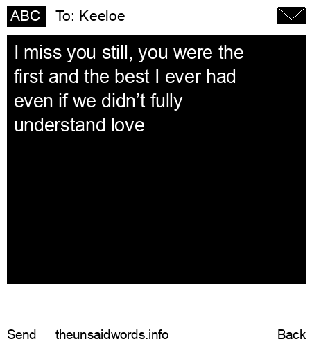 unsent message to Keeloe