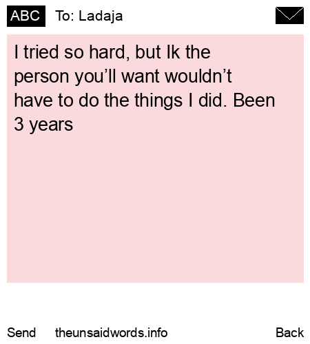unsent message to Ladaja