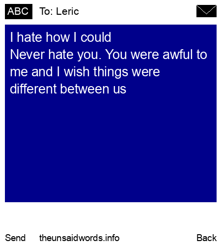unsent message to Leric