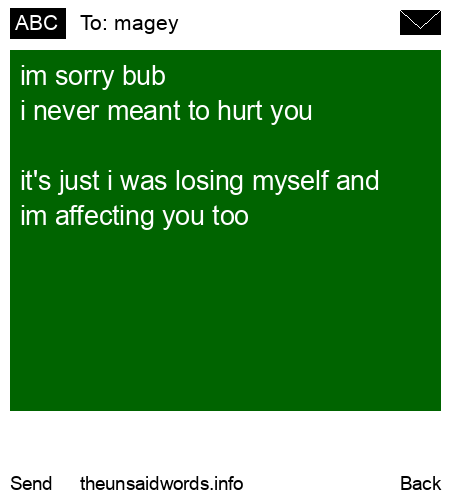 unsent message to magey