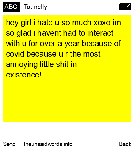 unsent message to nelly
